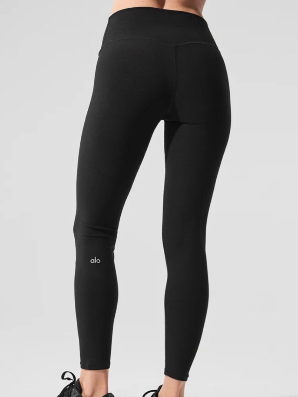 Alo Yoga Alosoft High-Waist 7/8 Highlight Legging — Black — XS